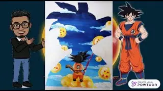 Como hacer Pintura Dragon ball Fácil.