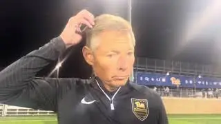 Pitt MSOC HC Jay Vidovich following season opening 2-0 win vs Georgetown