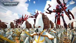 ELDAR v's ORKS v's CHAOS! | UEBS 2 Warhammer 40K