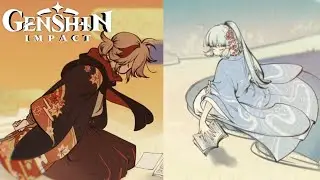 Kazuha and Ayaka's Cutscene (English Dub) | Legend of the Five Kasen | Genshin Impact 2.6