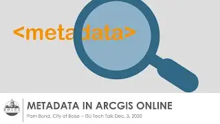 Metadata in ArcGIS Online