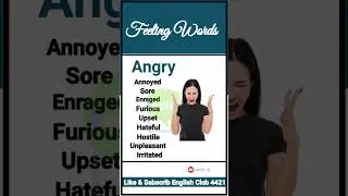 Feeling Words Angry