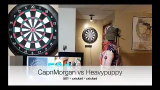 CapnMorgan vs Heavypuppy on Granboard (501, cricket, cricket)