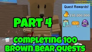 Completing 100 brown bear quests part 4 in bee swarm simulator