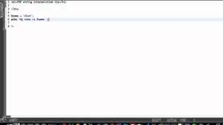 PHP Tip: how to include variables in strings