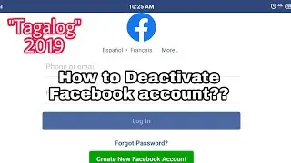 How to Deactivate Facebook account? (tagalog)