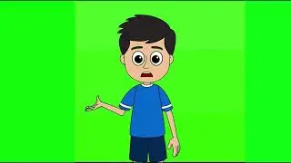 cartoon boy | Green Screen | | Green Screen Animation | |3D 4K|