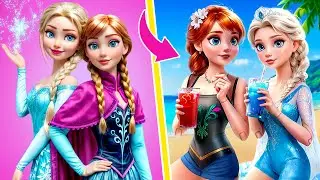 Эльза и Анна на необитаемом острове! 27 идей для кукол