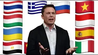 Elon Musk in different languages meme