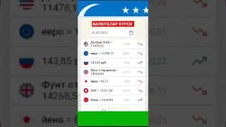 22-МАЙ КУНИ УЧУН ВАЛЮТАЛАР КУРСИ #доллар #рубль #евро #news #shorts