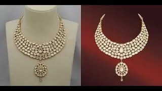 Jewellery Retouching Tutorial #012 / Polki Choker Gold Necklace