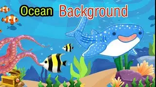 Animated ocean background /cartoon aquarium no copyright