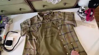 From Old to New. Rework. Khaki shirt.