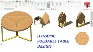 ✅Dynamic foldable table mechanism in SolidWorks | SolidWorks Furniture Tutorial
