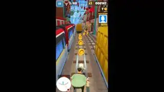 Subway Surfers gameplay on smartphone (Android games, adventure)