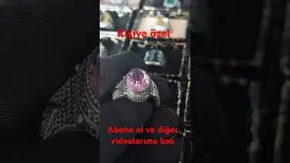 Ametist taşlı özel gümüş yüzük