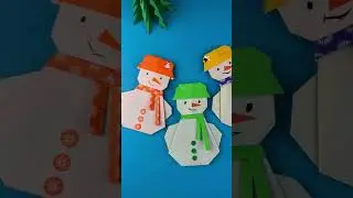 Snowman Origami #shorts