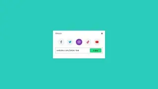 Share Popup Using CSS & JS