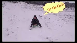 How the boys ride down the hill!