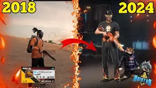 FREE FIRE PLAYERS 2018 vs 2024 😳 OP ACCOUNT ✨ MALAYALAM 🤍 RaiStar 🔥#oldvsnew #freefire #raistar
