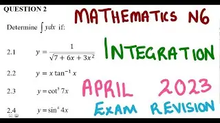 Mathematics N6 Integration April 2023 