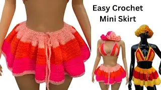 How to Crochet Easy Mini Skirt for Beginners