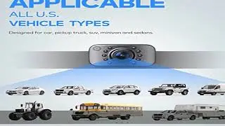 HD eRapta ERT01 Backup Camera Rear View License Plate Reverse Camera Universal for Pickup Truck Car