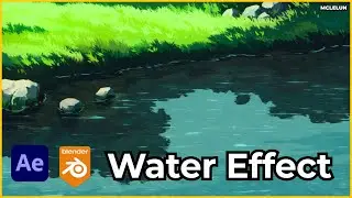 Blender 3D and After Effects Anime Water Glitter Effect