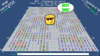 Record Time on 29x29 Minefield in 10:20 by Tweezim - MineSweeper For Twitch (MSFT) - Click Edition