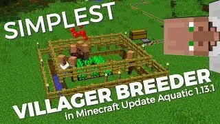How to make a SIMPLE Villager Breeder in Minecraft 1.13 Update Aquatic | Infinite Villager Breeder