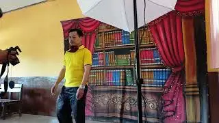 Pemasangan Backgorund Foto Wisuda