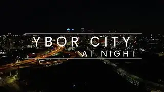 Ybor City Tampa | 4k Drone Footage | Night