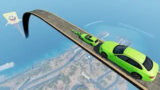Big and Small Car jumps Crashes BeamNG Drive