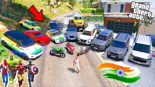 Franklin Collecting Avengers Indian Car & Bike in GTA5 | GTA V AVENGERS | A.K GAME WORLD