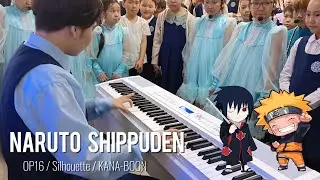 I played Silhouette(NARUTO OP16) on piano in public