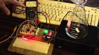Astable 555 with reverse polarity and constant current with magnetic stirrrer