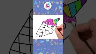 ✏️How Draw A Cute Unicorn Ice-Cream🦄🍦 #shorts #drawingforkids #howtodraw #easydrawing