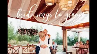 Bride Sings EPIC  "Don't Give Up On Me" at her own wedding | Does the Groom CRY?