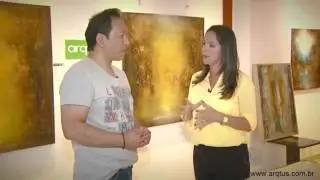 Marcelo Tanaka técnica de Pintura  ENCÁUSTICA no EPTV EM CENA