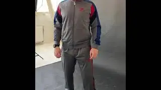 Мужской спортивный костюм Montana Sport серый микс  Винтаж 80-90-х Adidas  Австрия Спортивный костюм