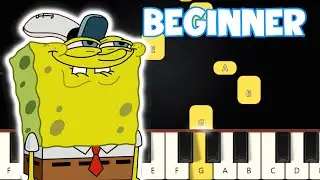 SpongeBob SquarePants Theme | Beginner Piano Tutorial | Easy Piano