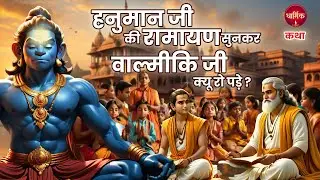 हनुमान जी की रामायण पढ़कर वाल्मीकि जी क्यों रो पड़े? #ram #hanumanji
