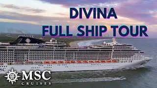 MSC DIVINA Full Ship Tour,  2023 Review & BEST Spots of MSC Cruises Divina!