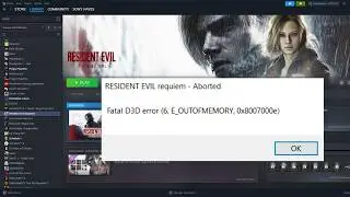 How to Fix Resident Evil requiem out of memory fatal D3D Error