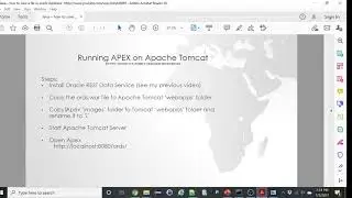 Running Oracle APEX on Apache Tomcat app server