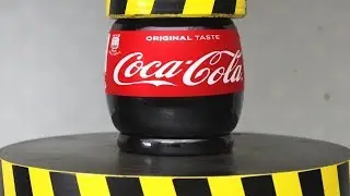 ESMAGANDO COCA COLA NA PRENSA HIDRAULICA!!!