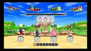 Mario Party 9 Free For All Mini Games Mario vs Luigi vs Peach vs Toad