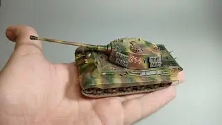 Самый маленький КОРОЛЬ | Королевский Тигр Ausf.B ( Башня Хеншель) | Zvezda 1/72 | Mr.Motochkin