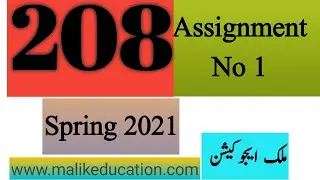 code 208 Assignment no 1 Spring 2021