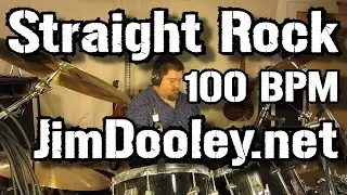 Straight Rock Drum Beat 100 BPM JimDooley.net